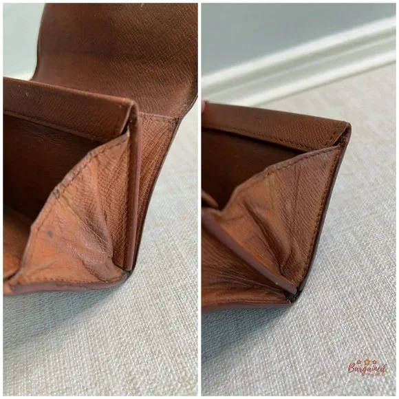 Authentic LOUIS VUITTON Vintage Brown Monogram Small Bifold Wallet RA0930